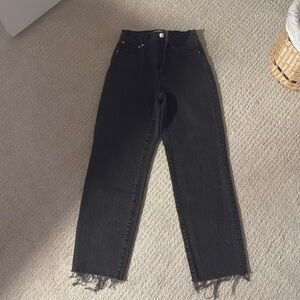 Black madewell jeans size 24, the perfect vintage stra jean
